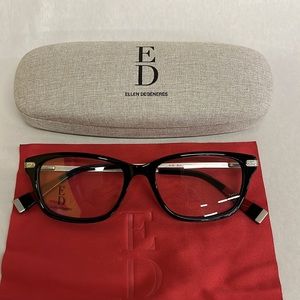 NEW! ELLEN DEGENERES Eyeglasses ED O-05 Black